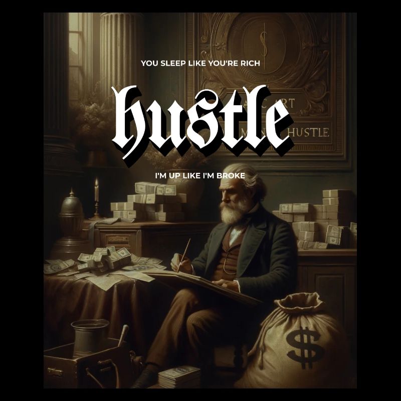 Hustle - Wohlhabender Mann auf klassischem Gemälde