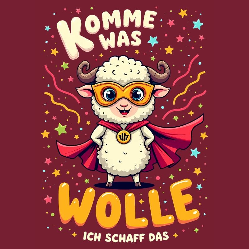 Komme Was Wolle Ich Schaff Das Karneval Schaf