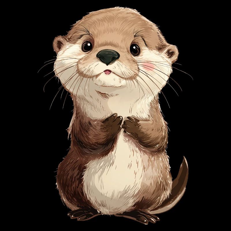 Mignon bébé loutre