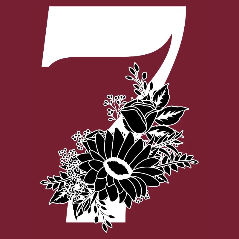 Nummer 7 Schwarze Blumen - 7. Blumenjubiläum