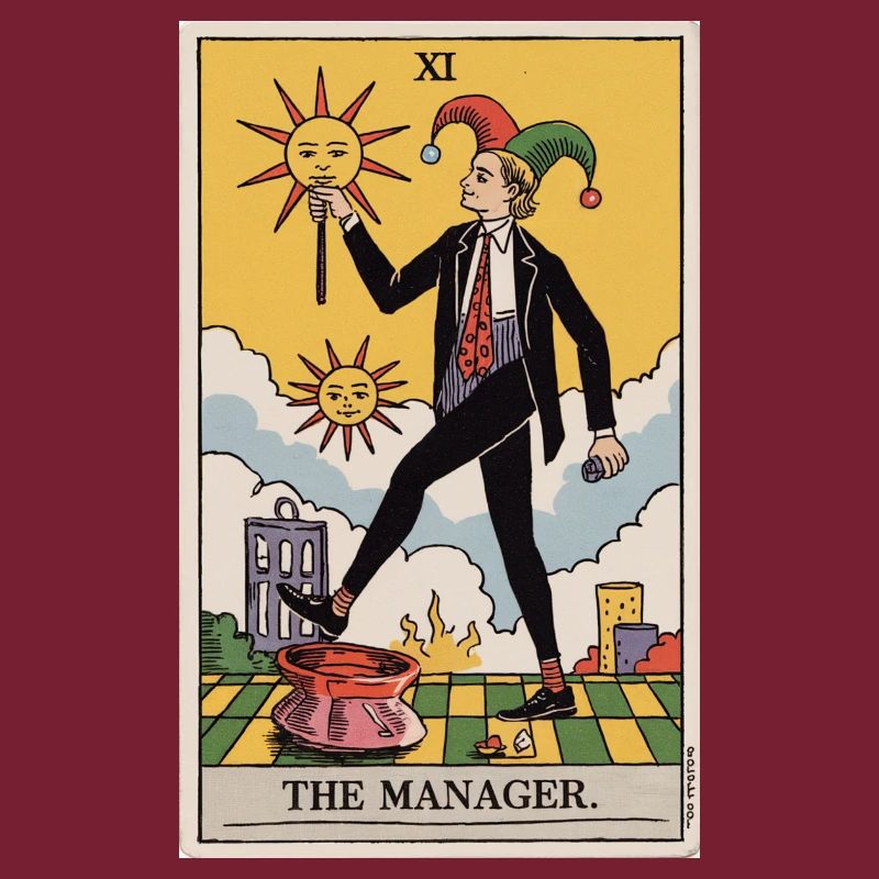 Der Manager Lustiges Tarotkarten-Design