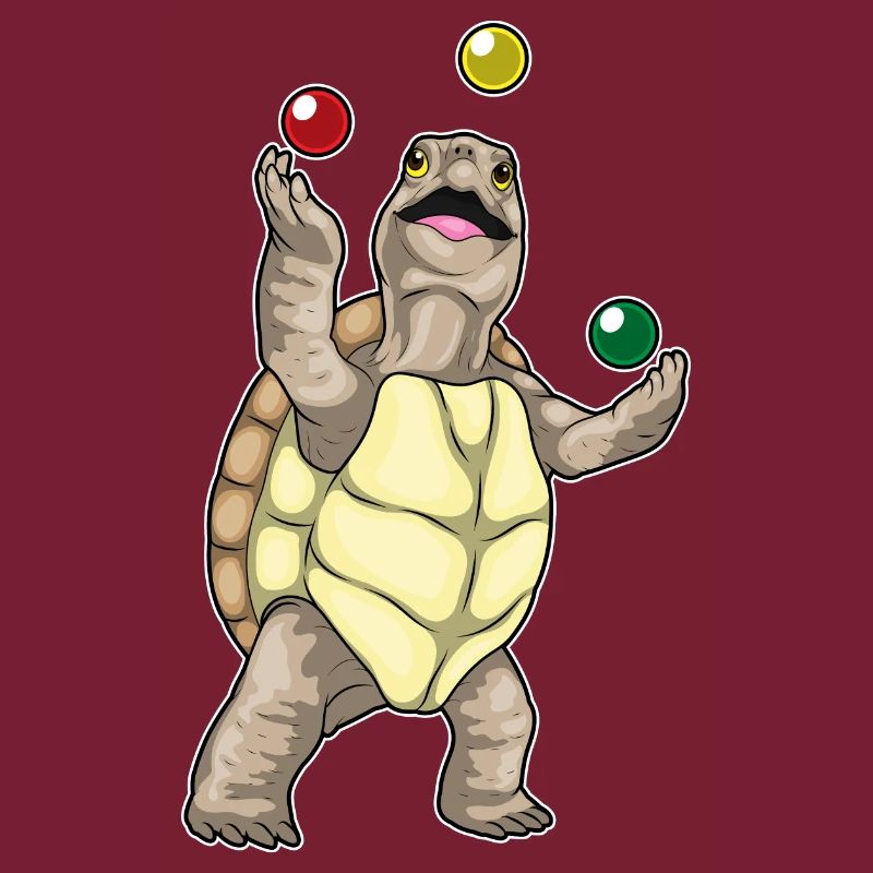 Jongleur de tortues jonglant