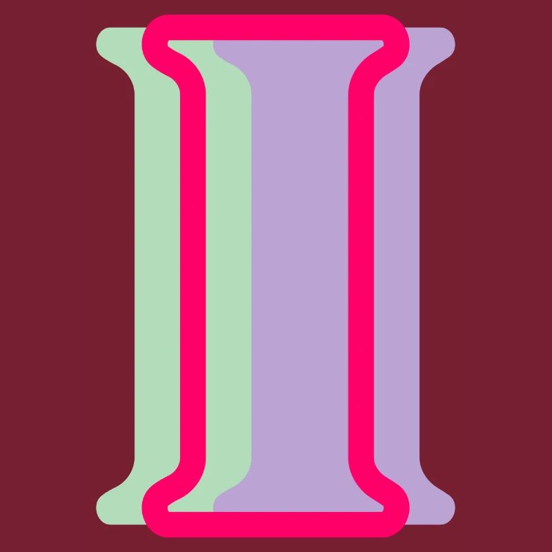 Multicoloured letter i