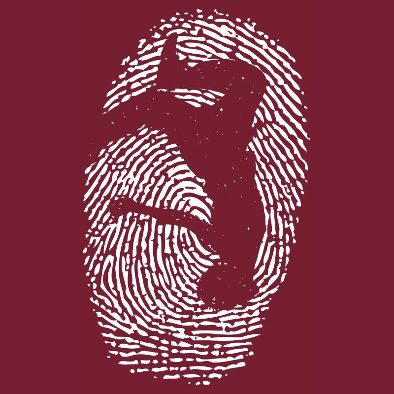 Fingerprint Circle Hand Silhouette