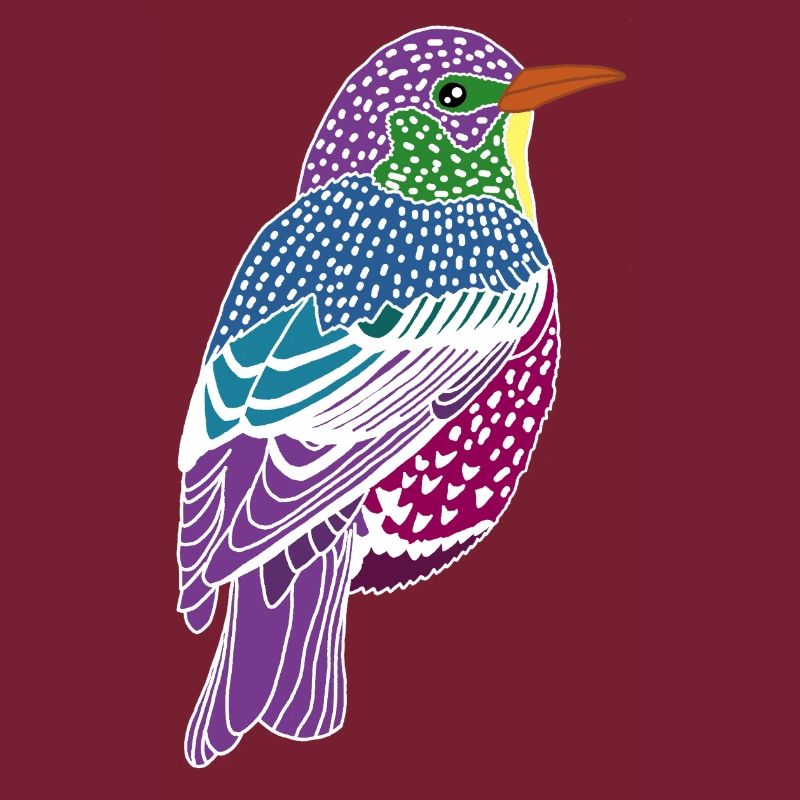 Mehrfarbiger Vogel