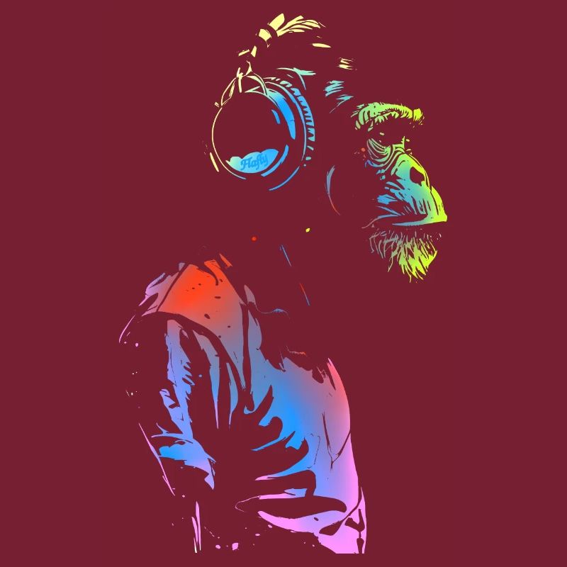 Affe mit Kopfhörern 🎧