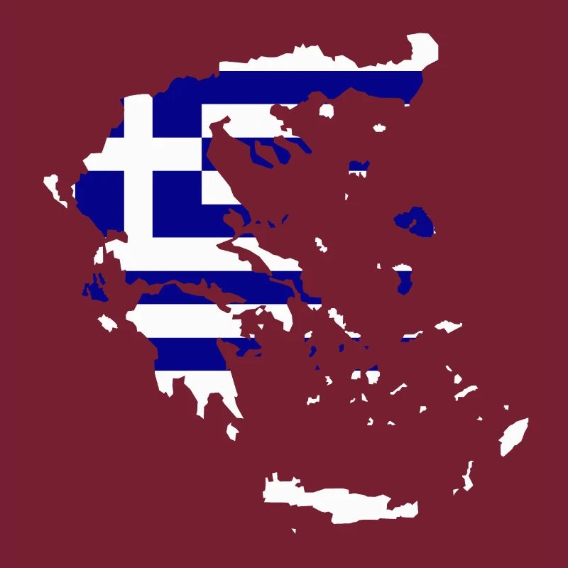 Greece Flag Map