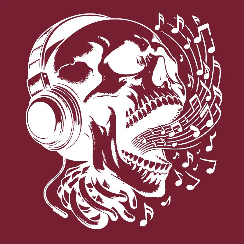 Vanitas Singender Schädel Kopfhörer