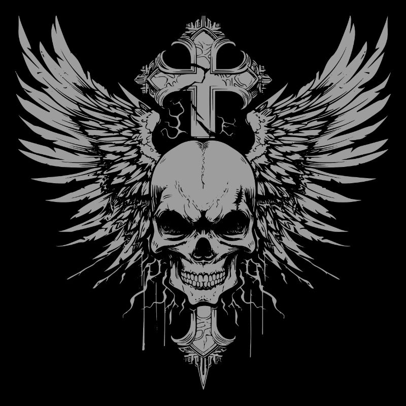 Goth Skull Cross Skull