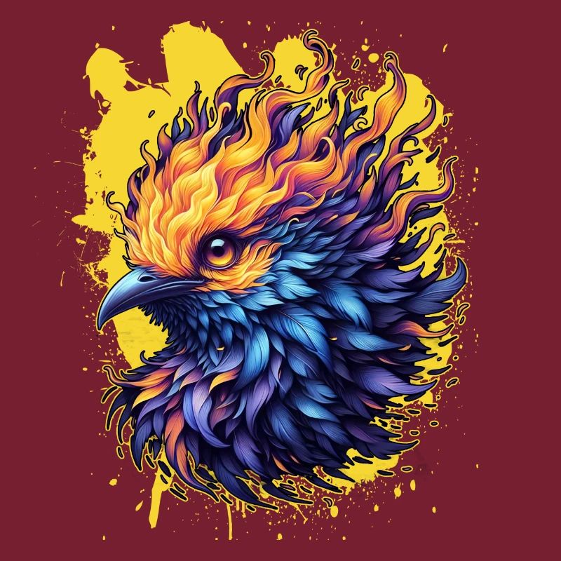 Feurige Phönix-Vogelkunst