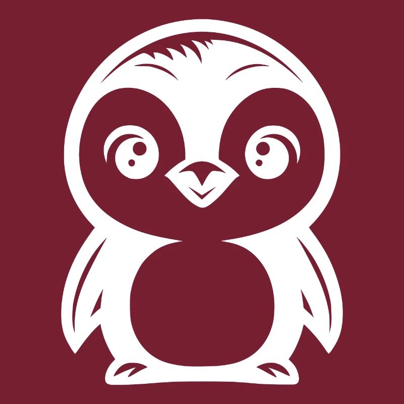 Dessin mignon de pingouin comique