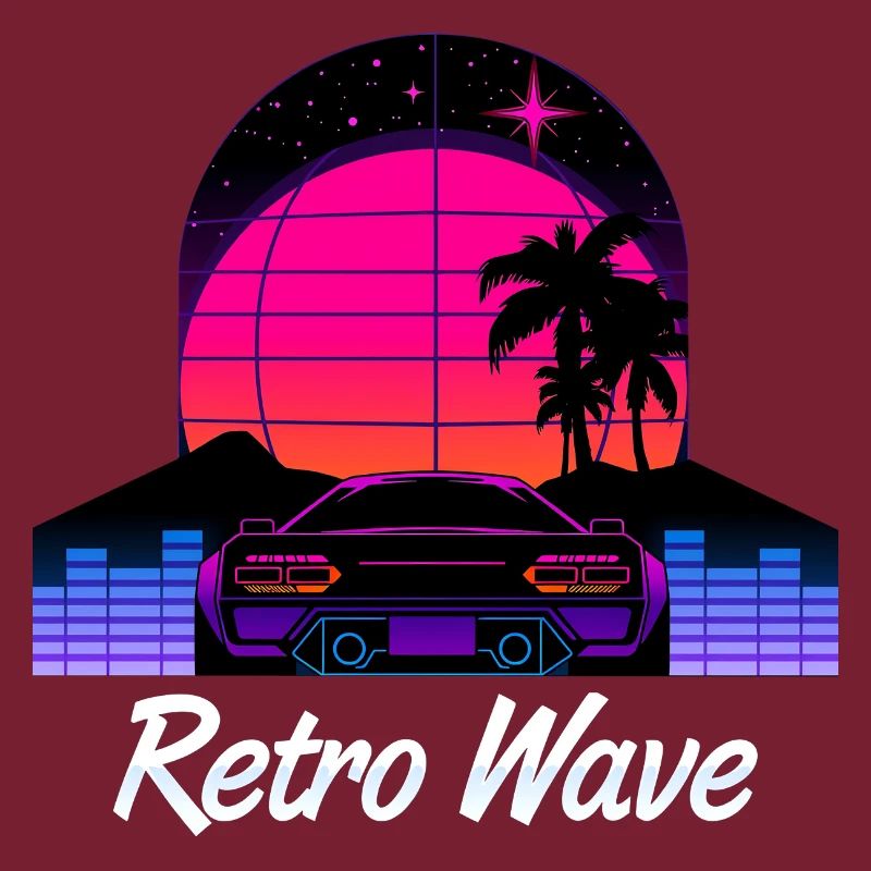 “Retro Wave” Synthwave desing