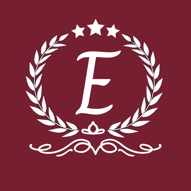 Krone mit Buchstabe e