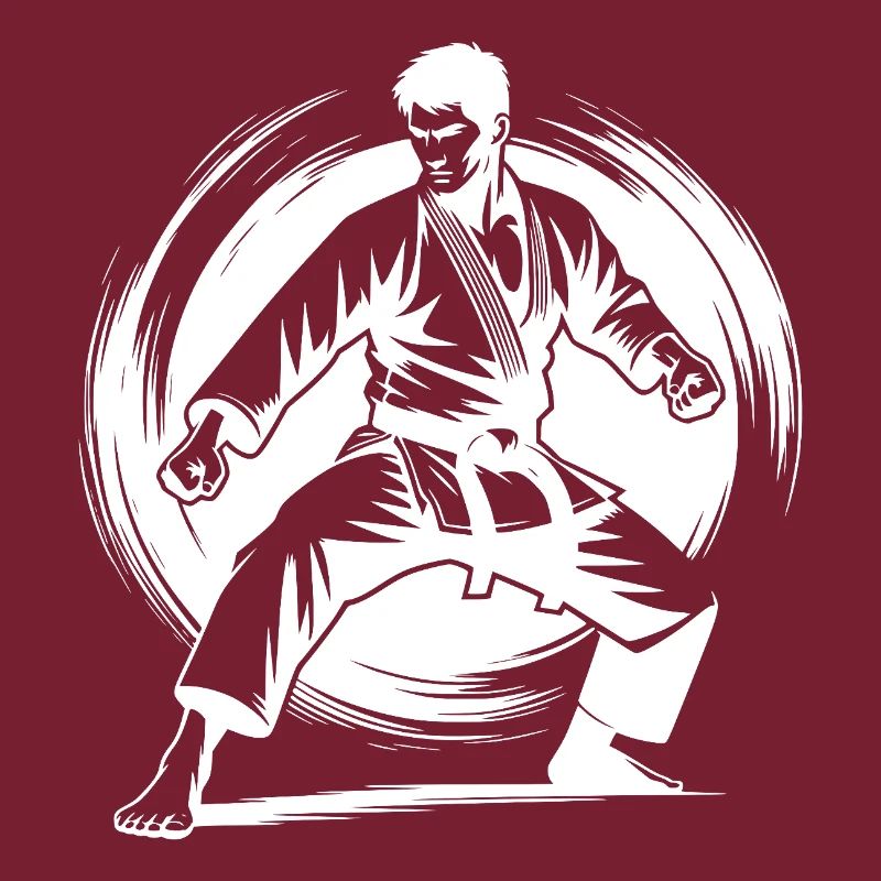 Strong Karate Posture with Martial Arts and Respect