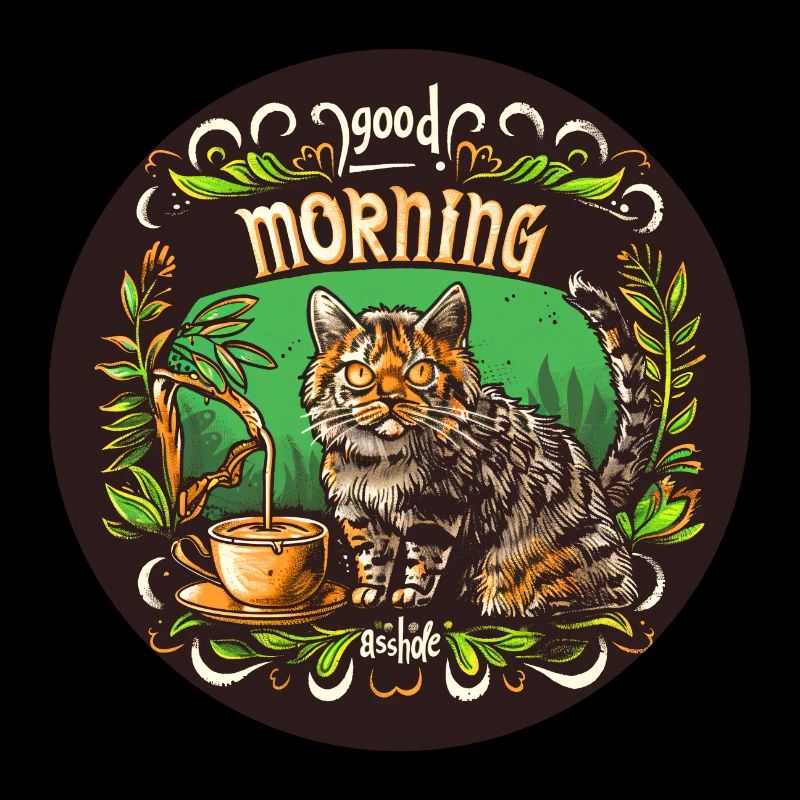 The cat is against getting up early