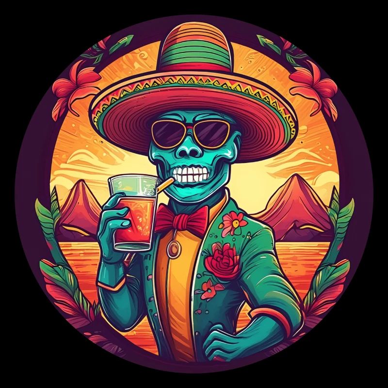 5 de Mayo Party Drinko de Mayo Sugar Skull Drink