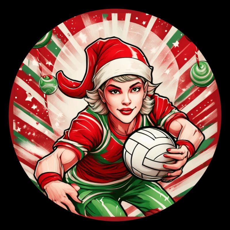 Volley-ball des elfes de Noël