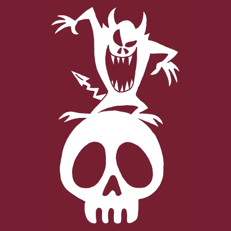 White Demon on a Skull