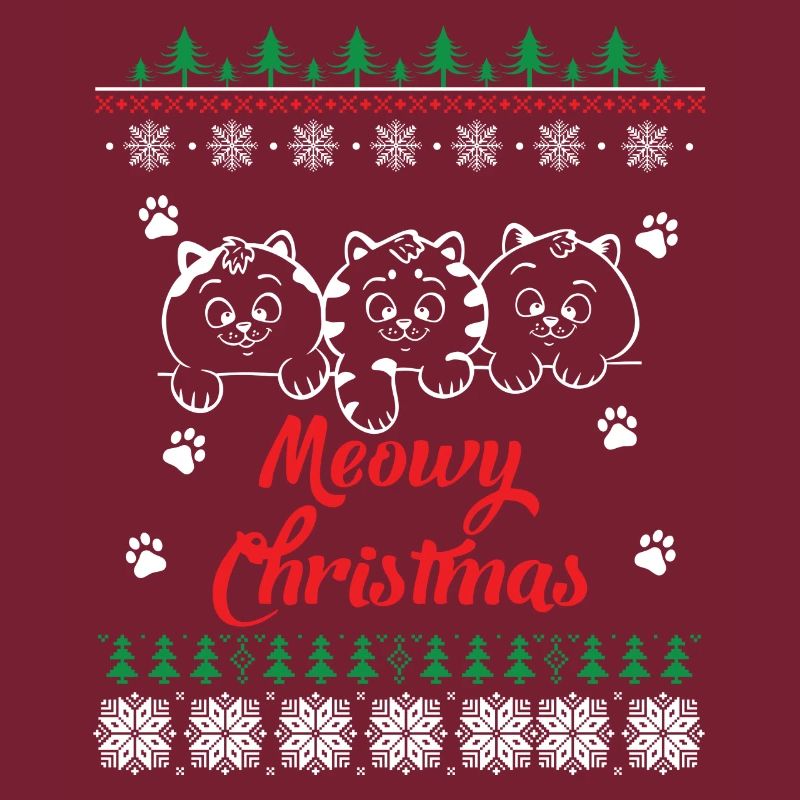 Laid de Noël Pull Meowy Noël