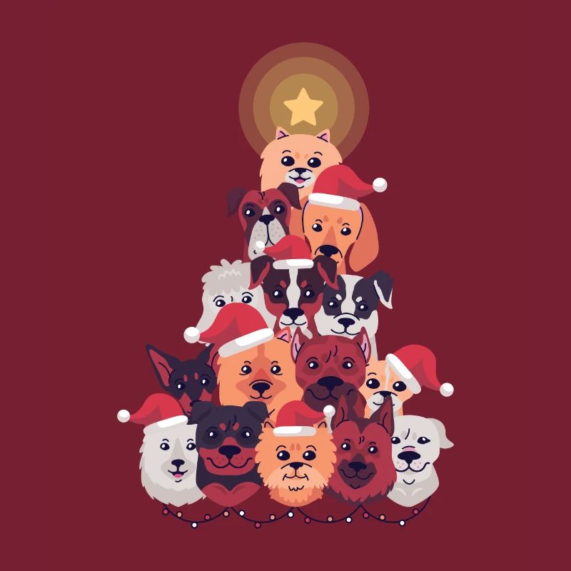 Hund Weihnachtsbaum