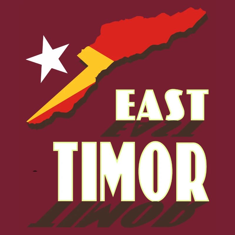 Carte du Timor oriental avec lettrage dynamique