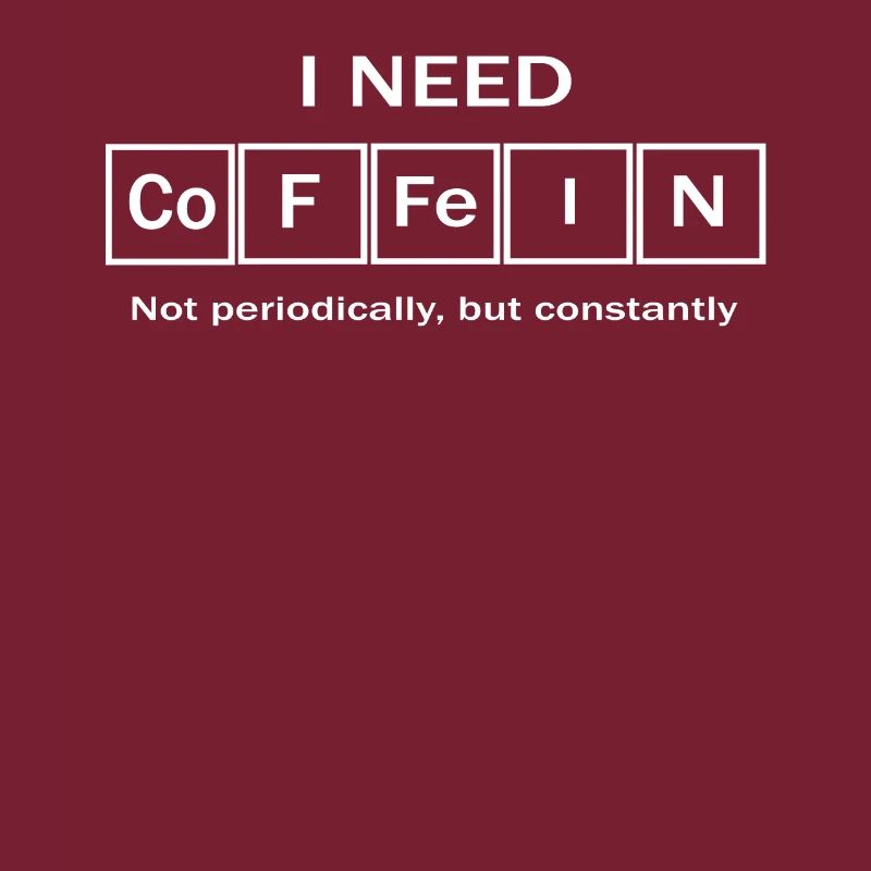 Coffee caffeine elements periodic table cool shirt