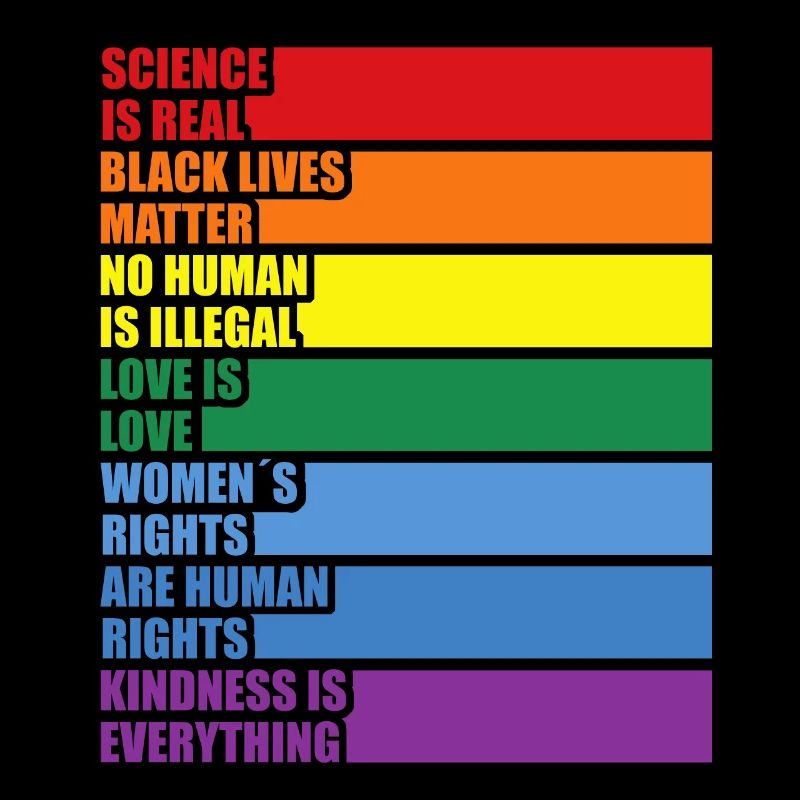 Science Is Real Black Lives Matter LGBTQ CSD Pride