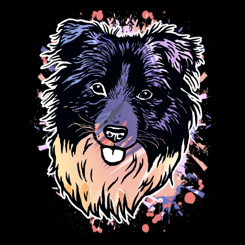Border Collie éclaboussures de couleur