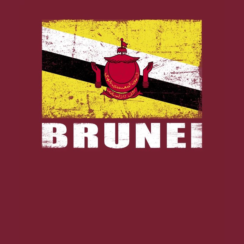 Brunei Flag Grunge Brunei Flag