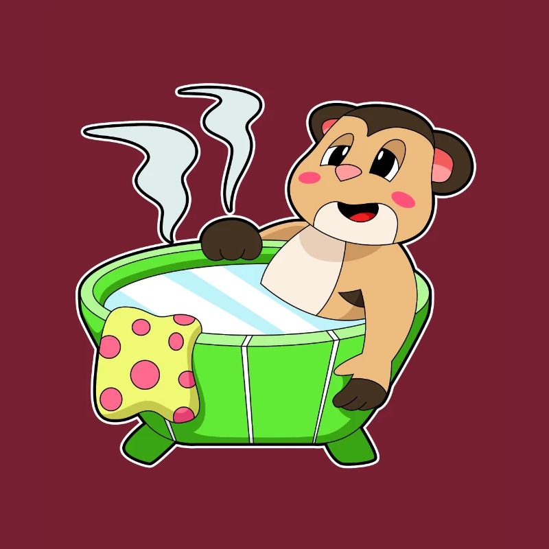 Erdmännchen Baden Badewanne