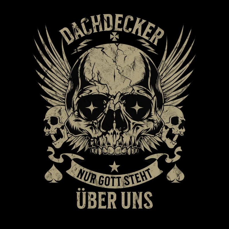 Dachdecker Totenkopf mit Flügeln