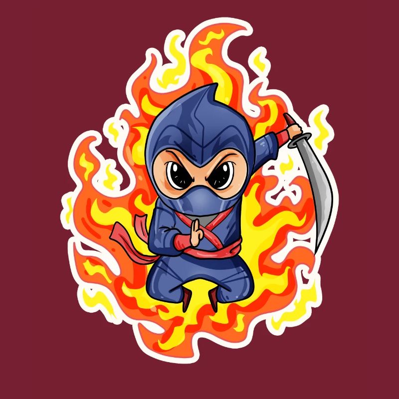 Ninja Feuer Rot