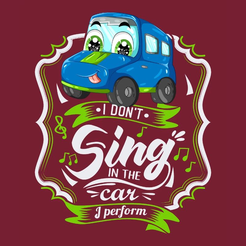 Funny automobile, car saying, singing