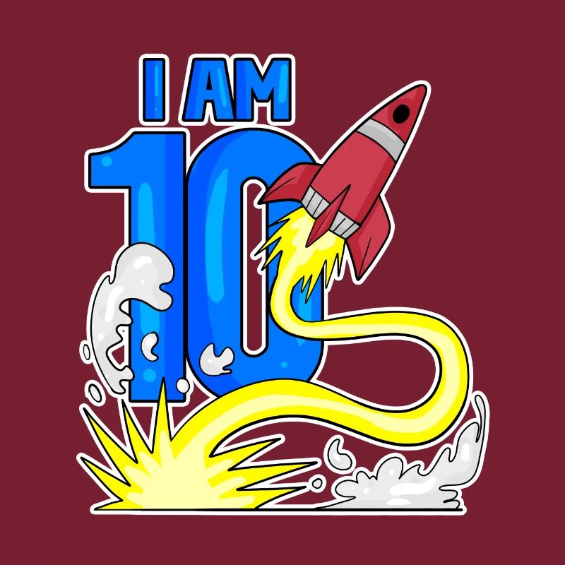 10 Birthday Boy Astronaut Rocket - Dix ans