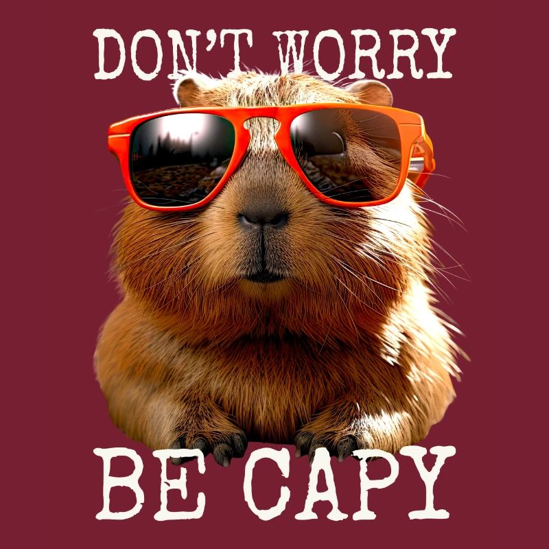 Capybara Dont Worry Be Capy Capybara Rodent