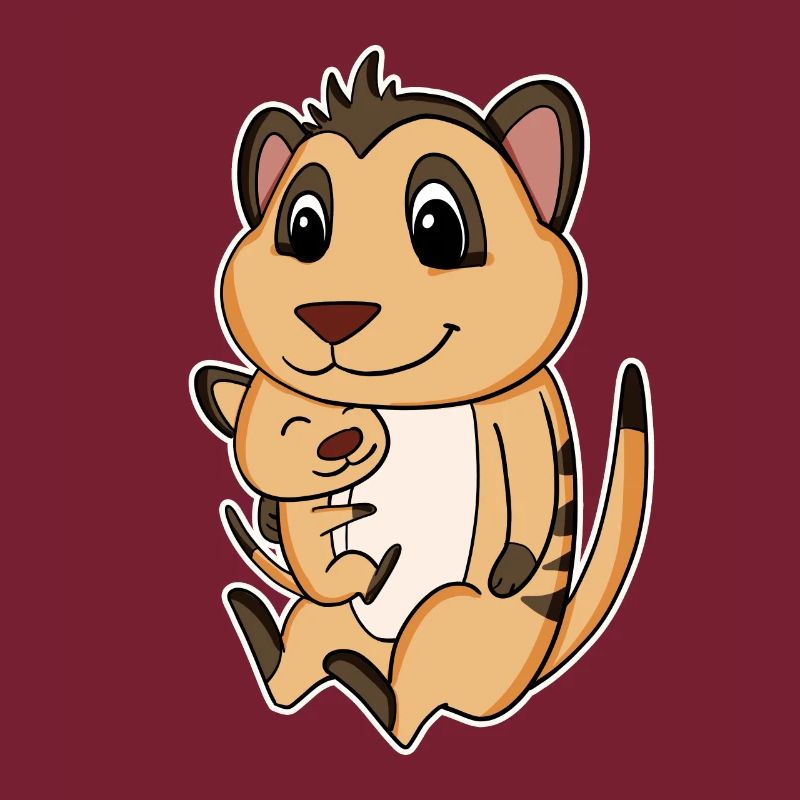 Famille de suricates - Suricate avec bébé