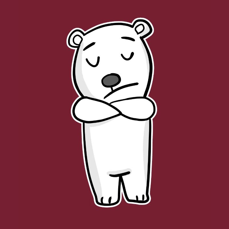 Polar bear is annoyed