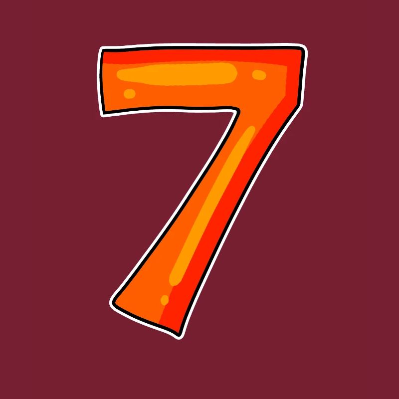 7 Zahl Sieben Nummer Symbol Zeichen