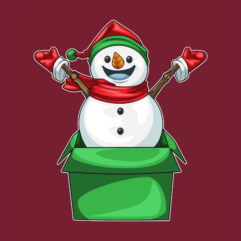 Schneemann Weihnachten Karton