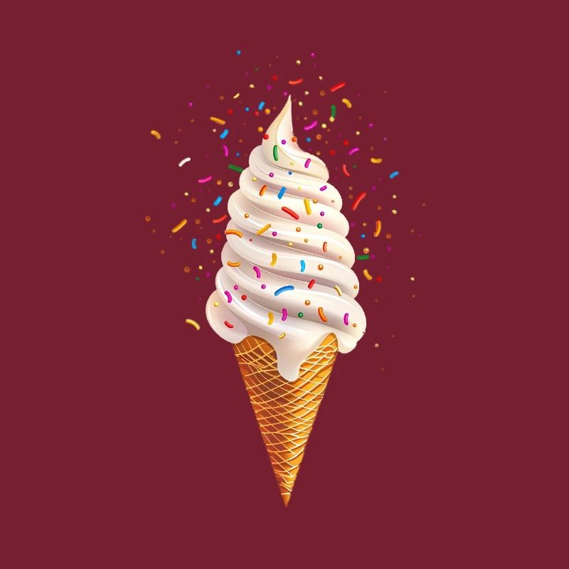 Sommerfreude Mit Buntem Eiscreme Motiv