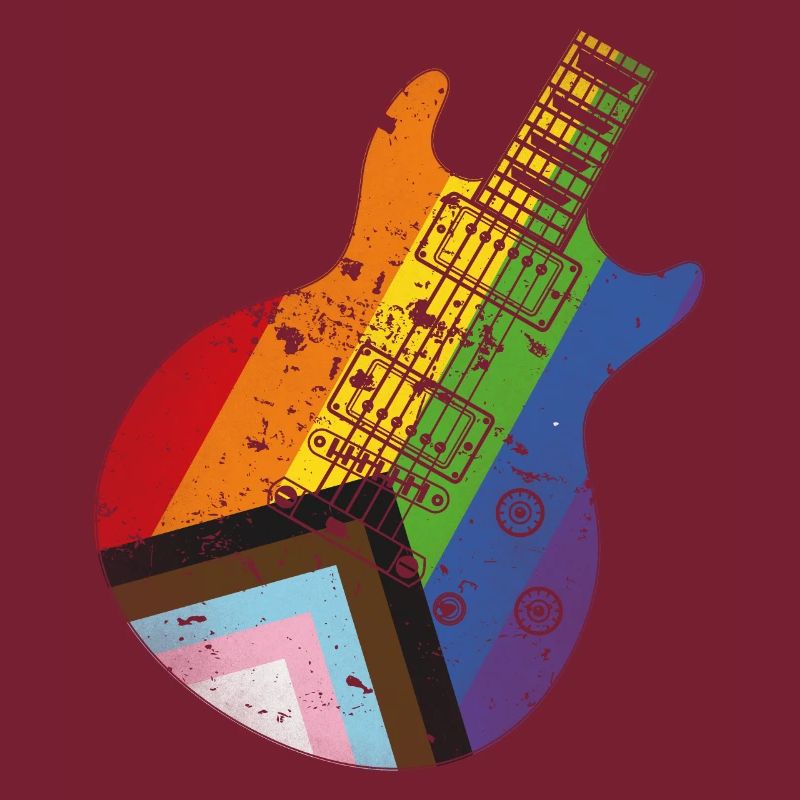 Guitare Pride Progress Flag