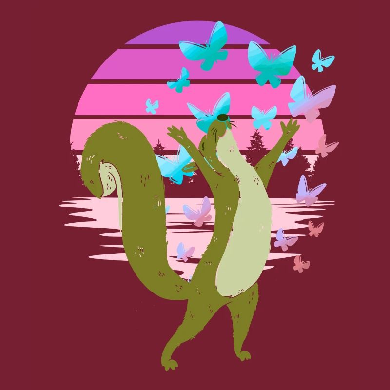 Eichhorn Eichhörnchen Schmetterlinge Frühling