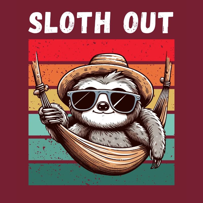 Faultier Hängematte Urlaub Wochenende Chillen Fun