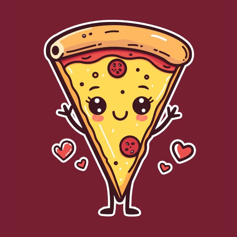 Look de dessin animé de pizza