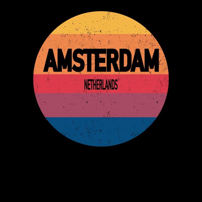 Amsterdam Retro Sunset Souvenir Niederlande