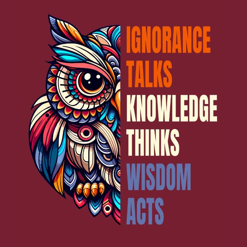 Abstract Owl Philosophy Wisdom Knowledge Saying