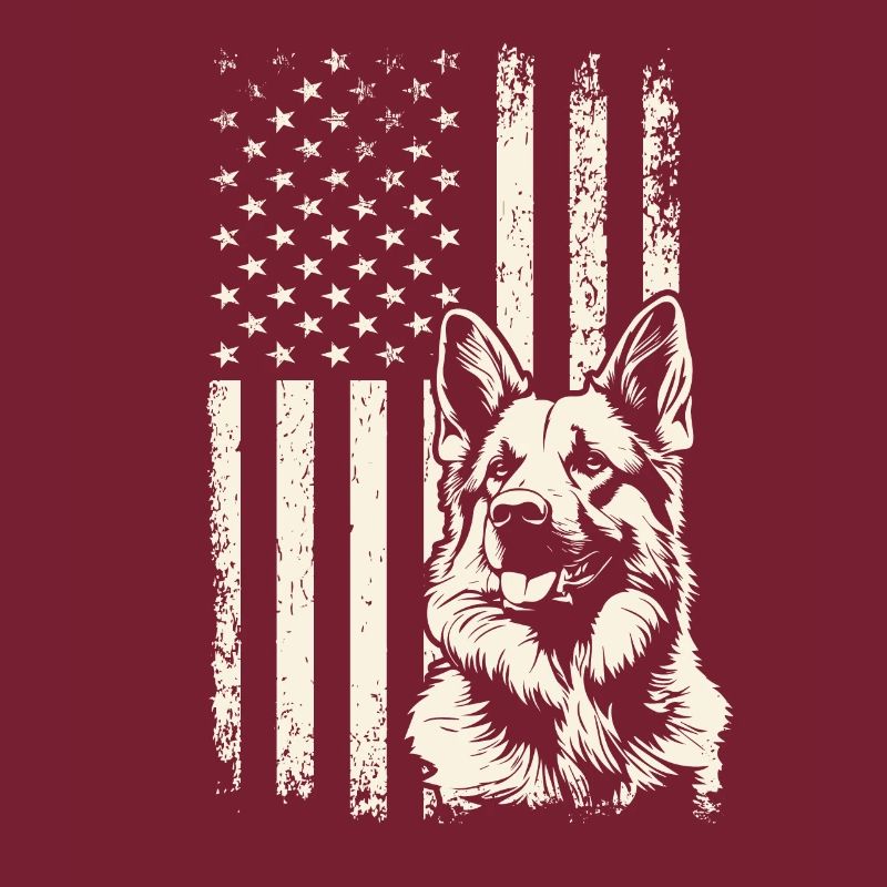 Veterans Day German Shepherd USA Pride