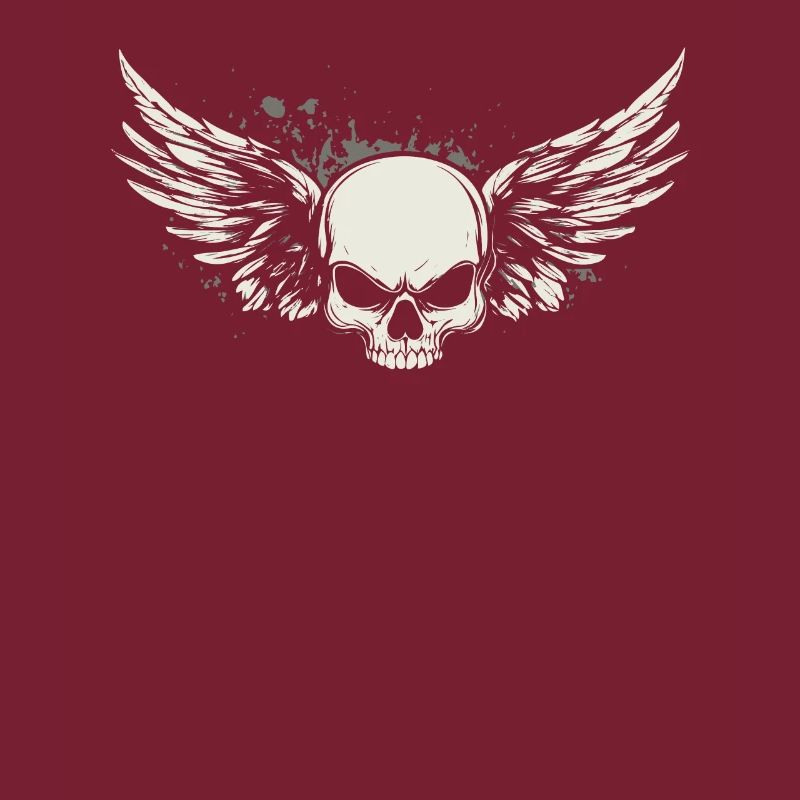 Skull with wings for bikers – Classic