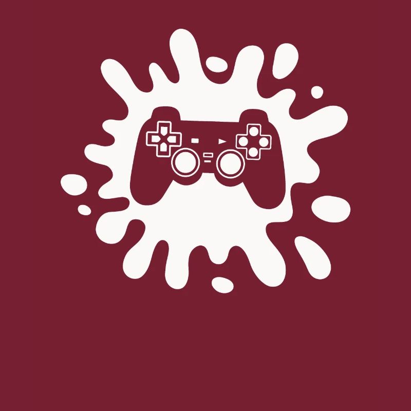 Zocker Splatter-Controller – Retro Gaming Kunst