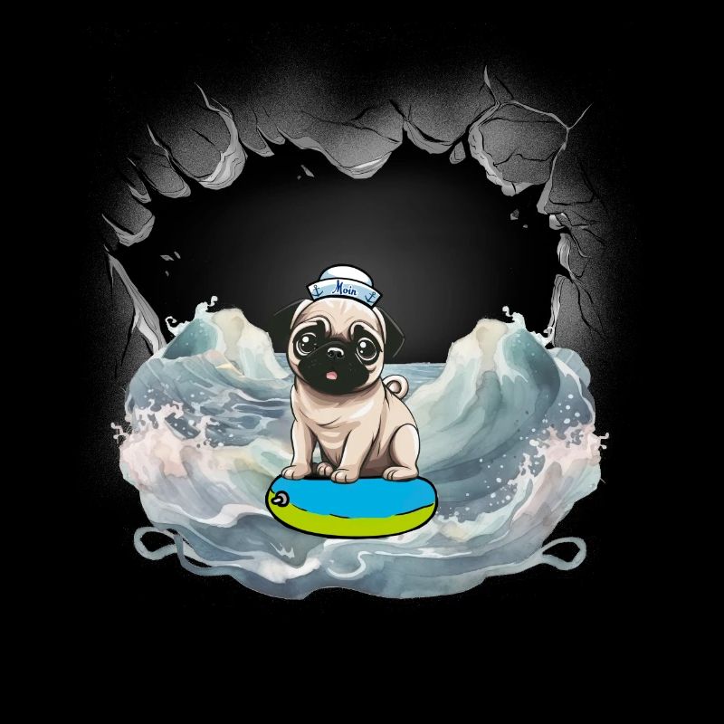 Mops Matrose Seemann Ahoi Seehund maritim